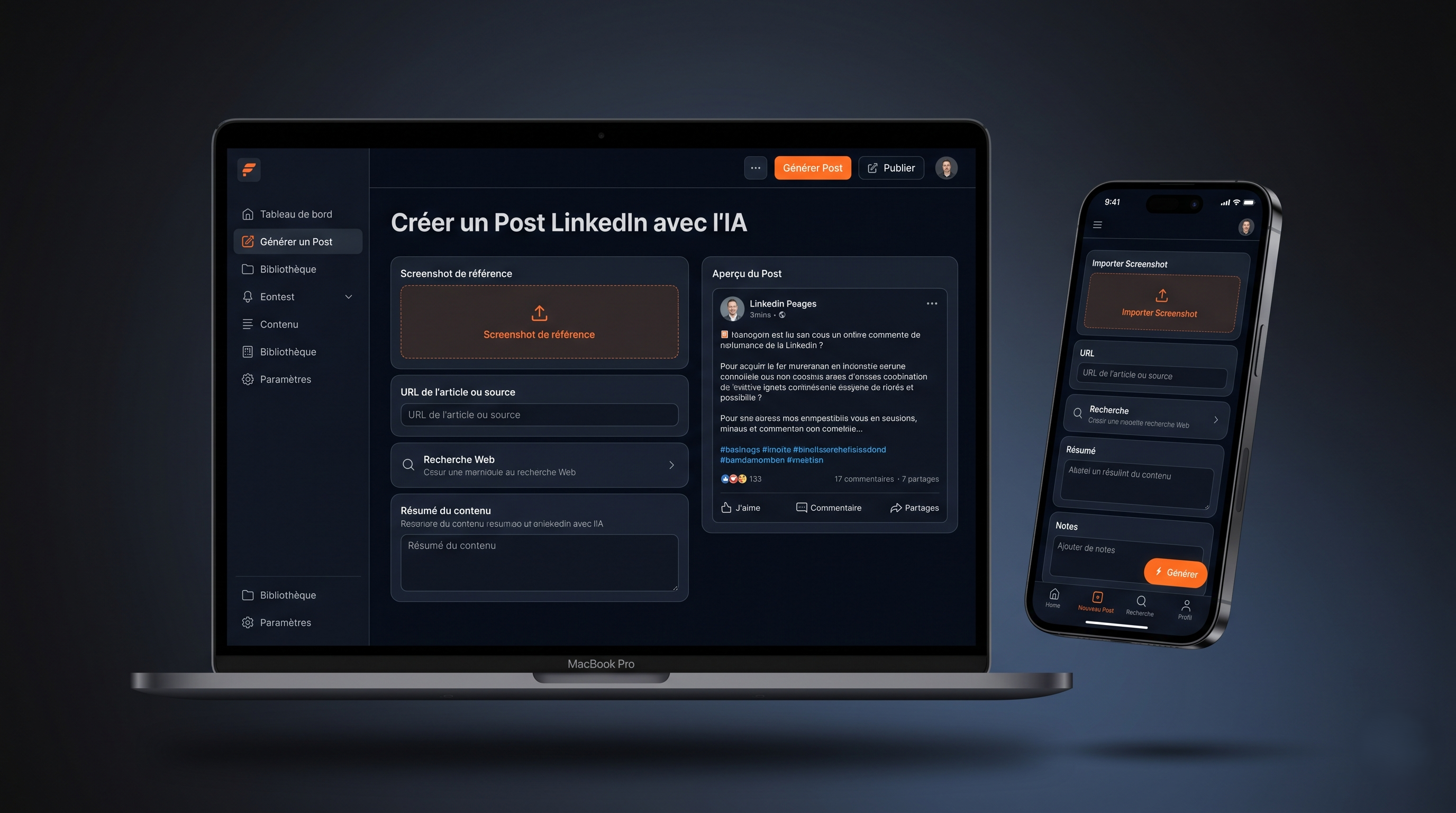 Création de contenu social — publiar.app
